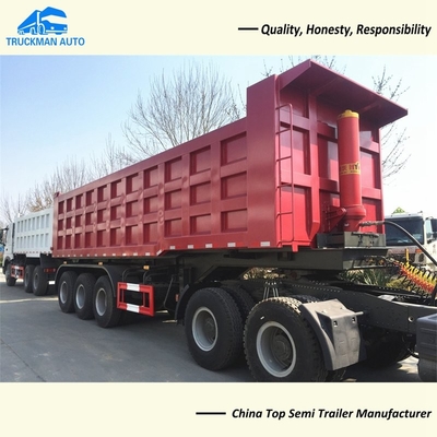 3 Axle 35m3 70 Tons Tipper Semi Trailer For Sand Limestone