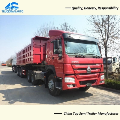 3 Axle 35m3 70 Tons Tipper Semi Trailer For Sand Limestone