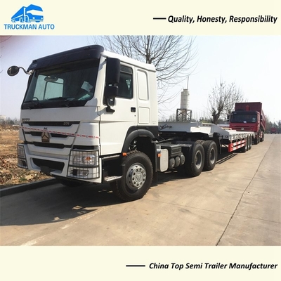 3 Axle 70 Tons Lowbed Semi Trailer Mechanical For Senegal