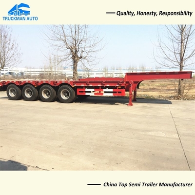 12.00R20 Tire 4 Axle 80 Tons Low Bed Semi Trailer For Ghana