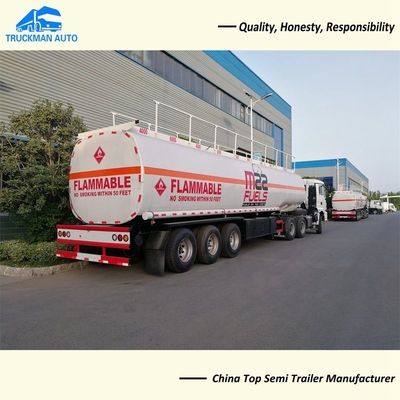 Q235 Q355 40000L Fuel Tanker Trailer 3 Axle With 4 Compartment