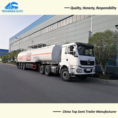 Q235 Q355 40000L Fuel Tanker Trailer 3 Axle With 4 Compartment