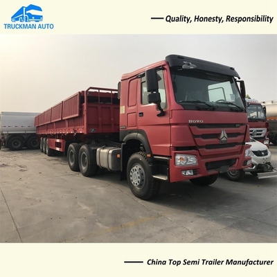 Three Axle 50000kg Side Wall Semi Trailer Q355 Material