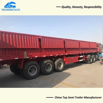 Three Axle 50000kg Side Wall Semi Trailer Q355 Material