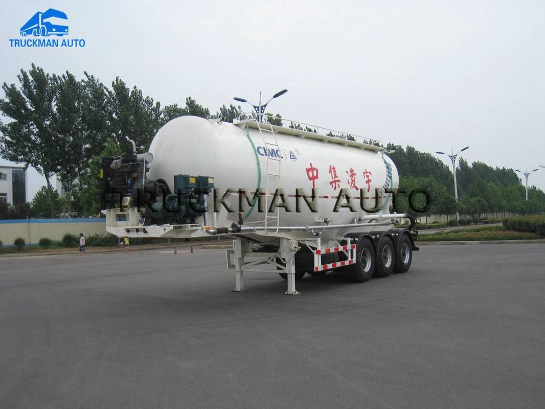 Durable Cement Tanker Trailer Total Volume  30m³-68 M³ With V Type Design