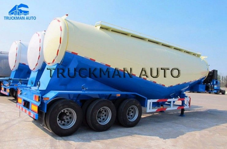 45m3 Cement Powder Tankers , Bulk Cement Trailer With 315/80r22.5 Tire