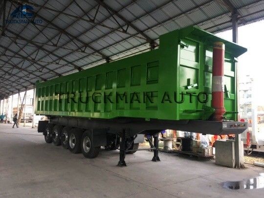 5 Axles Dump Semi Trailer  70 Tons Loading  Low Consumption For Mineral Goods