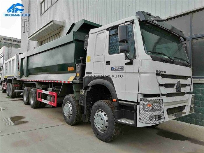 12 Wheel 50 Tons U Shape Cargo Box Howo Dump Truck 371