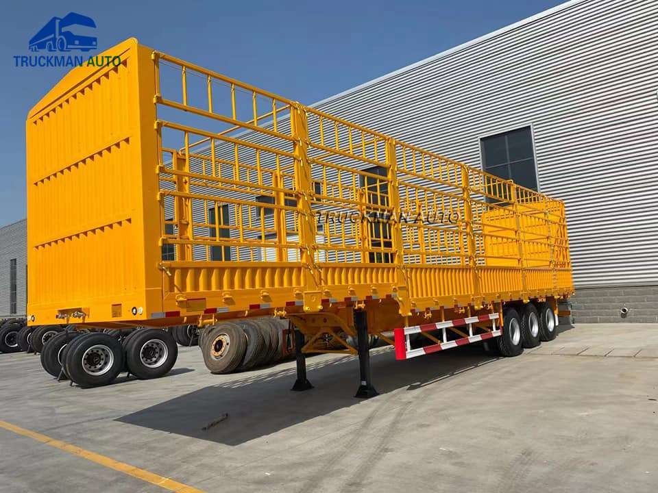70000kg BPW Brand Cargo Semi Trailer 3 Axle Side Wall